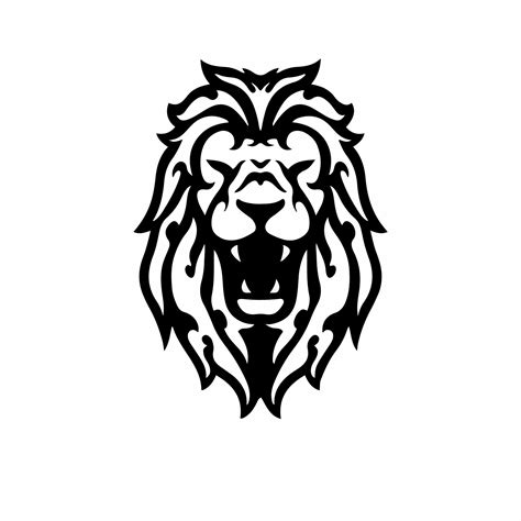 Tribal Lion Head Logo. Tattoo Design. Animal Stencil Vector Illustration 19015718 Vector Art at ...