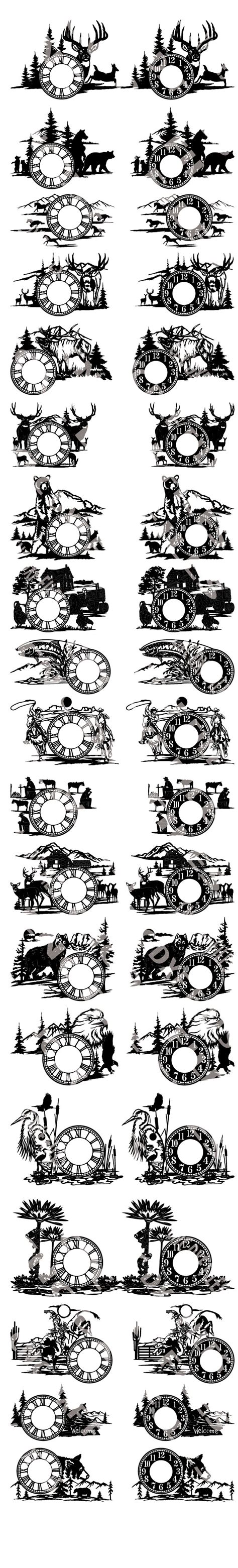 Clocks CNC DXF Files | CNC DXF Files