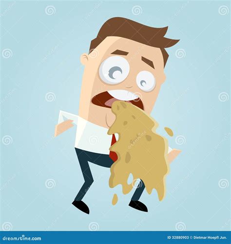 Sick cartoon man stock vector. Illustration of sickness - 32880903