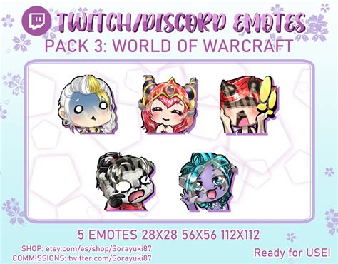 WOW Twitch Emoticons / Streamer Emotes - Etsy