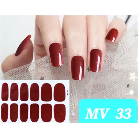 🌈Ready Stock🌈 Korean Plain Design Nail Stickers Waterproof | Shopee Malaysia