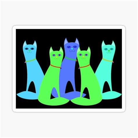 "Cool Cats" Sticker for Sale by jgevans | Redbubble