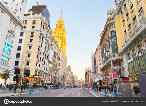 Gran Via street. Madrid, Spain – Stock Editorial Photo © joyfull #172445980