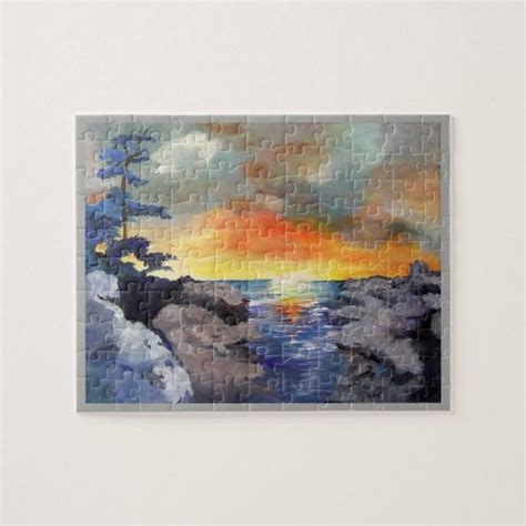 Jigsaw Puzzle Sunset Beach Cove by JP Denyer Beach Cove, Sunset Beach, Jigsaw Puzzles, Starry ...