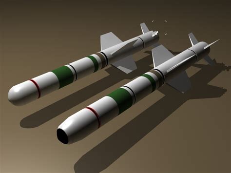 3d harpoon missiles model