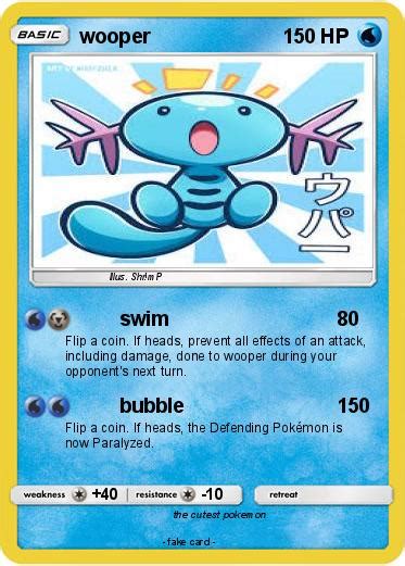 Pokémon wooper 115 115 - swim - My Pokemon Card