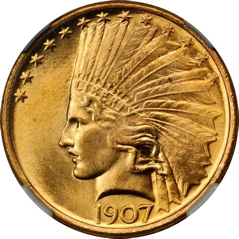 1907 No Periods Indian Head $10 Gold | Sell Your Rare Coins!