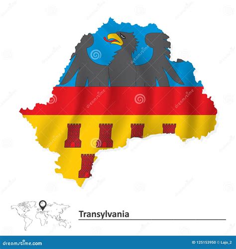 Map of Transylvania with Flag Stock Vector - Illustration of mapping, romania: 125153950