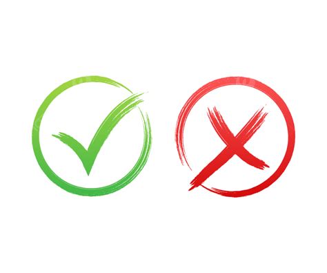 Tick And Cross Clipart Transparent PNG Hd, Tick And Cross Signs, Vote, Word, Label PNG Image For ...