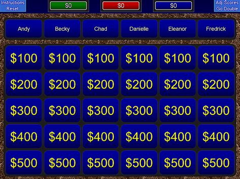 Jeopardy Game Template With Scoring Carwoto E Press - Riset