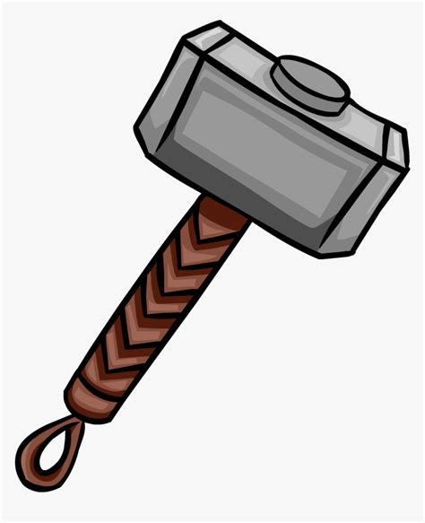 Mjolnir - Thor Hammer Clipart, HD Png Download - kindpng