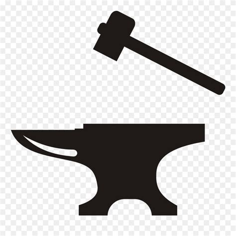 Download Anvil Blacksmith Hammer Clip Art - Anvil Black And White Clipart - Png Download ...