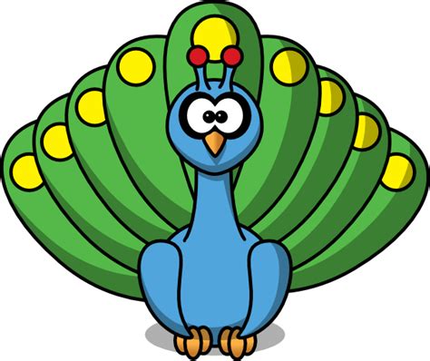 Cartoon Peacock Clip Art at Clker.com - vector clip art online, royalty ...