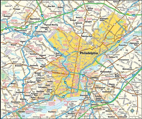 Philadelphia Map - Guide to Philadelphia, Pennsylvania