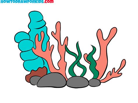 How To Draw A Coral Reef Easy Drawing Tutorial For Kids – NBKomputer