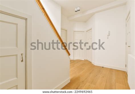 Empty Room White Walls Wood Flooring Stock Photo 2249692465 | Shutterstock