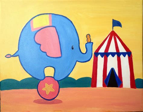 Circus Elephant - Pinot's Palette Painting