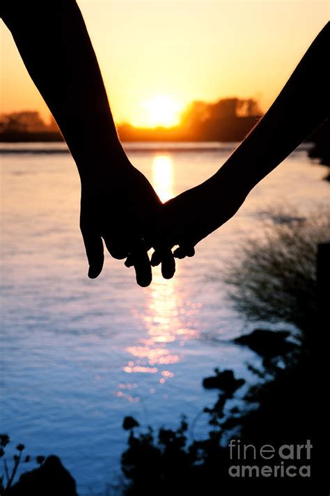 Holding Hands Silhouette Photograph by Cindy Singleton - Pixels