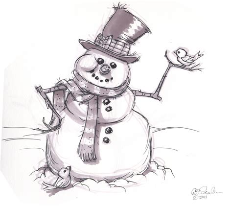 Snowman Painting at PaintingValley.com | Explore collection of Snowman Painting