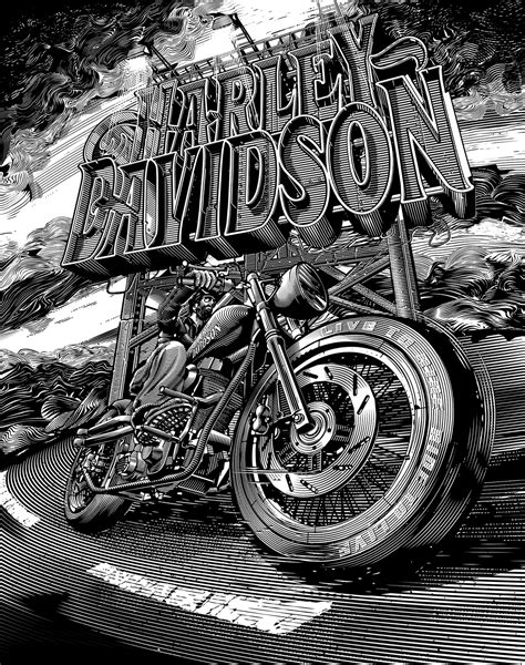 Harley Davidson Illustrations on Behance