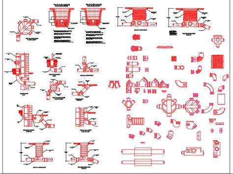 Sanitary drain pipe, elbows and t's in AutoCAD | CAD (409.62 KB) | Bibliocad