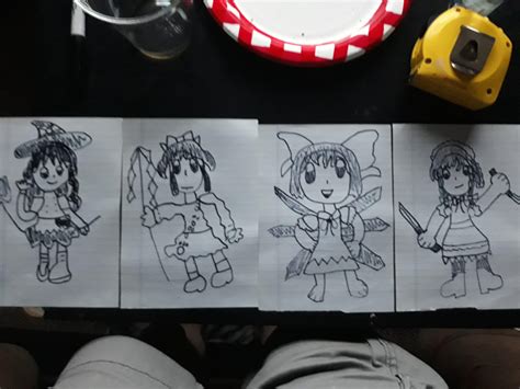 some touhou fan art i made years ago : r/touhou