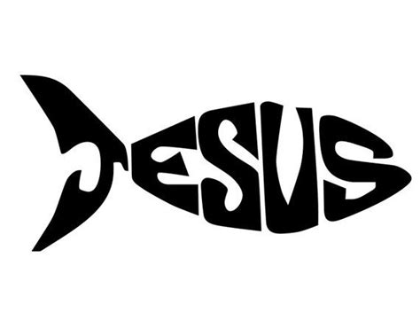 Jesus Fish Decal , Jesus Fish Sticker , Christian Fish Symbol Sticker , Religious Fish Decal ...