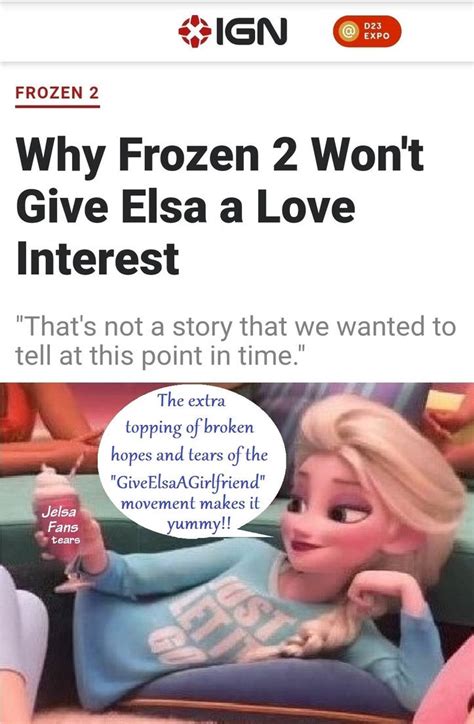 Frozen 2 - Elsa won't have a love interest by JurassicJinx on DeviantArt