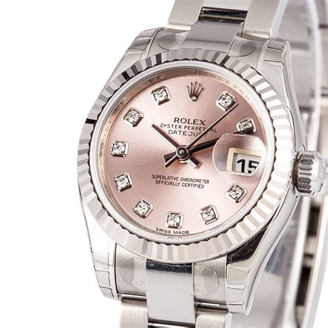 Ladies Used Rolex Oyster Perpetual 179174 Diamond Dial - Save At Bob's Watches