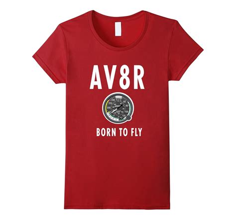 AV8R AIRPLANE SPEEDOMETER T SHIRT, BORN TO FLY, PILOT