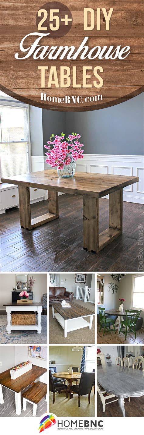 25+ Best Rustic DIY Farmhouse Table Ideas and Designs for 2021