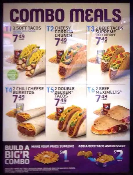 Taco Bell Menu, Menu for Taco Bell, North Delta, Metro Vancouver ...