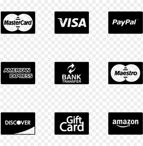 Download High Quality credit card logo black and white Transparent PNG Images - Art Prim clip ...