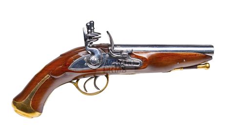 Double barrel flintlock pistol: Saguaro-Arms.com