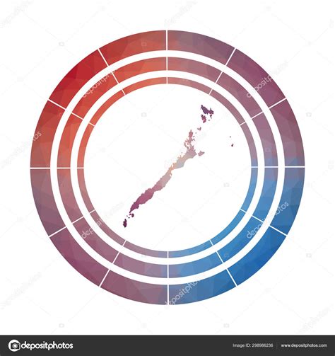 Palawan badge Bright gradient logo of island in low poly style ...