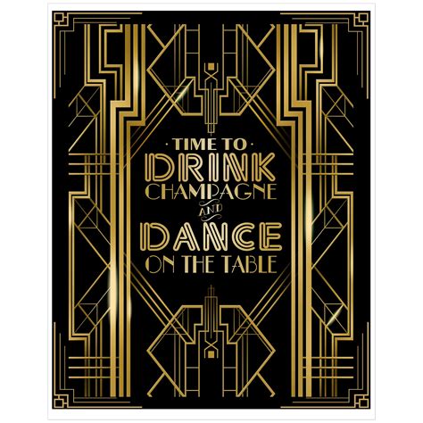 Roaring 20s Art Deco Poster|A Little Party Never Killed Nobody|16x12in - FUNSHOWCASE