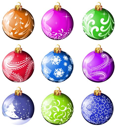 Printable Clipart Christmas Ornaments