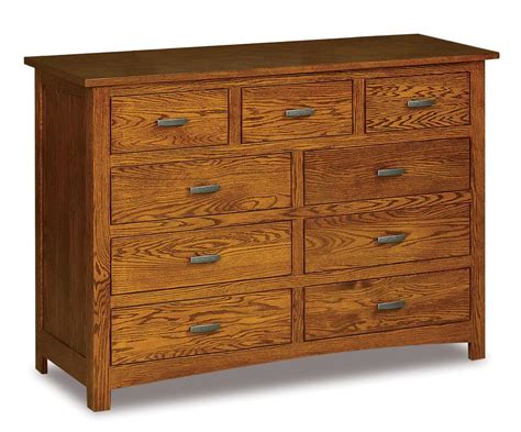 Flush Mission 59" Nine Drawer Mule Dresser from DutchCrafters Amish