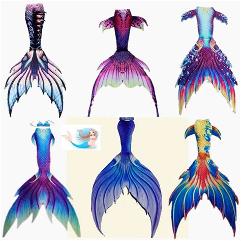 2018 NEW Fancy Kids Adults Mermaid Tail with mono fin Flipper Swimmable Costume Summer Beach ...