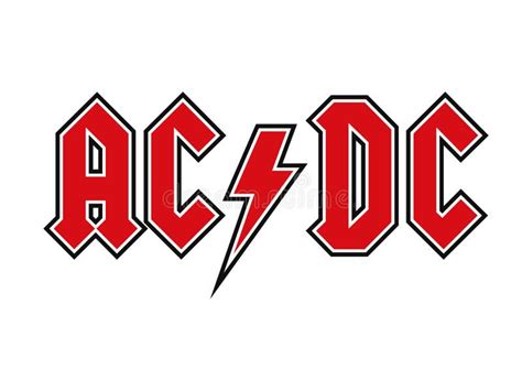 Logotipo de AC/DC imagem de stock editorial. Ilustração de letra - 129084179