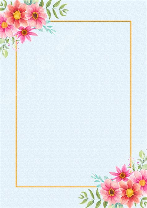 Wedding Floral Border A Simple Yet Elegant Design Page Border Background Word Template And ...