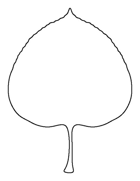 Printable Aspen Leaf Template | Aspen leaf, Leaf template, Leaf outline