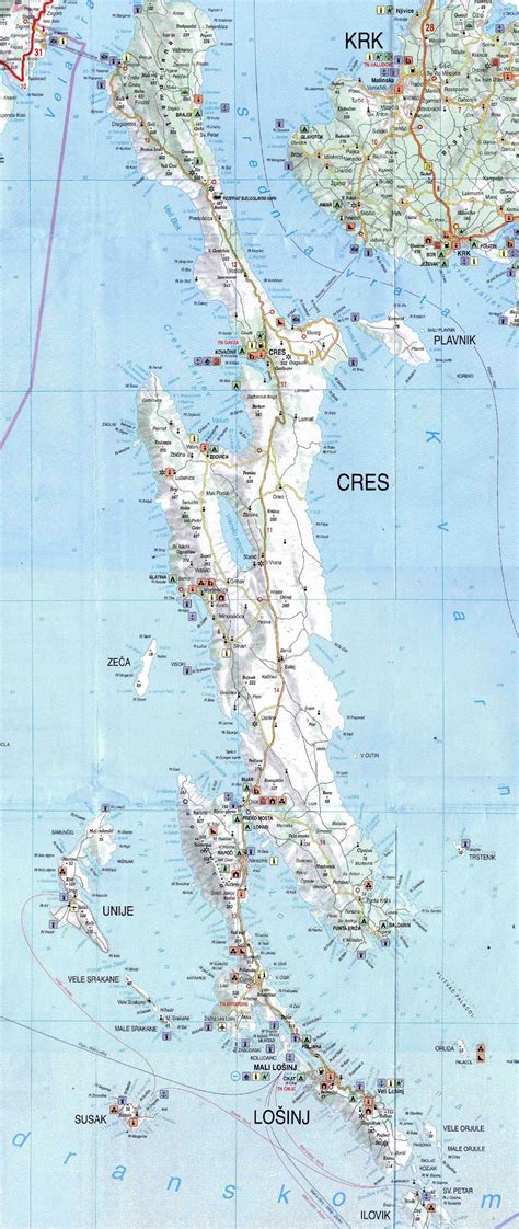 Cres and Losinj Island Map - cres croatia • mappery