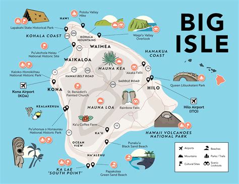 Big Island Tourist Map - Keely Melessa