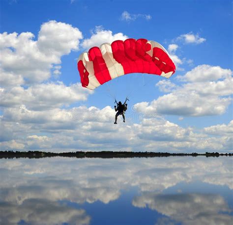 Parachute landing stock image. Image of height, parachute - 24458789