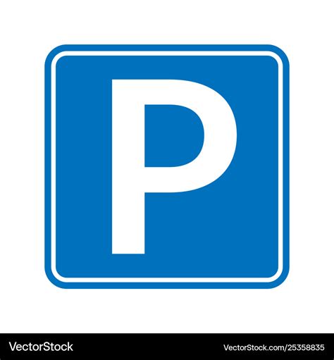 Park icon sign road symbol parking public Vector Image