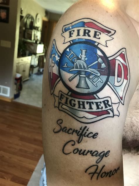 Firefighter tattoo | Fire tattoo, Fire fighter tattoos, Firefighter tattoo