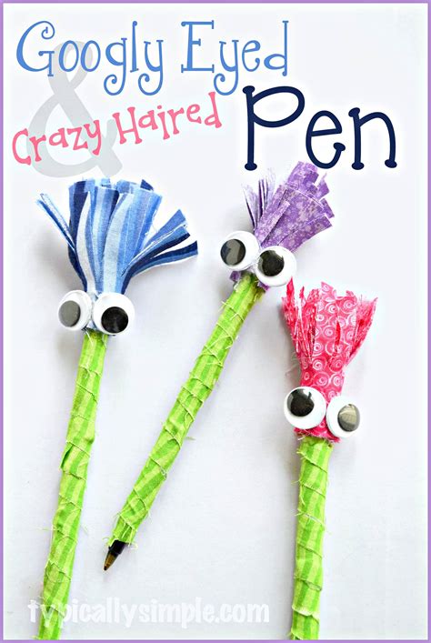 Googly Eyes Pen Craft - Typically Simple