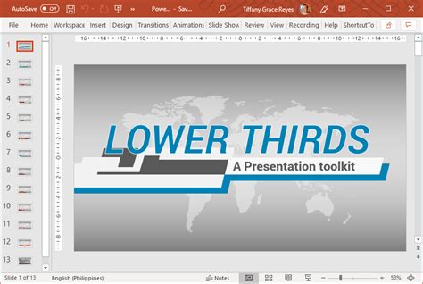 Animated Lower Thirds PowerPoint Template