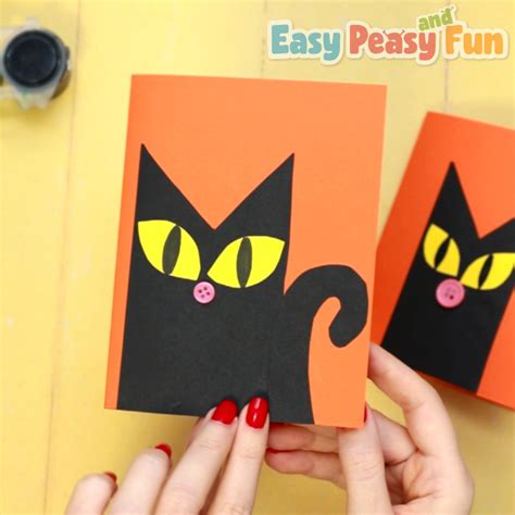 Cat Halloween Card Idea - Easy Peasy and Fun